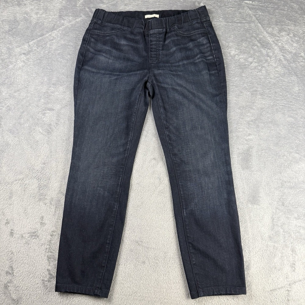 Eileen Fisher Jeans Womens Medium? Blue Pull On Elastic Waist Stretch‎ Denim